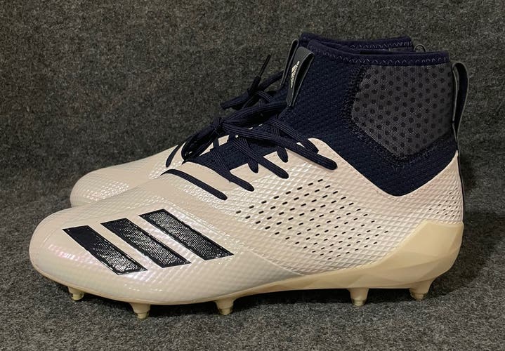 Men’s Adidas SM Adizero 5 Star 7.0 Football  Cleats White Navy Blue  Size 11.5