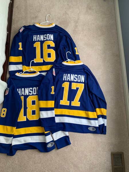 : Hanson Brothers Jersey, Charlestown Chiefs 16,17,18