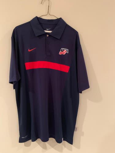USA Hockey Men’s Golf Shirt