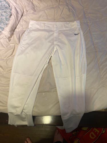 White New XL Nike Game Pants