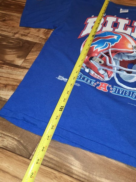 Vintage 90's Buffalo Bills NFL Football Blue T Shirt Size 