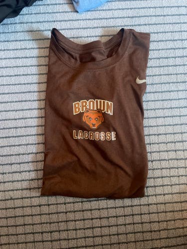 Brown Lacrosse New Nike Dri Fit Shirt