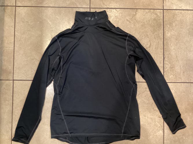 Black Used Medium Bauer Kevlar Neck Protect Shirt