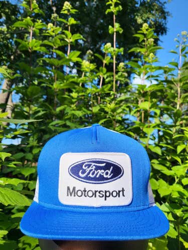Vintage Rare Ford Motorsports Trucker Mesh Patch Hat Vtg Snapback