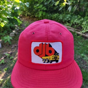 Vintage Rare DJB Trucking Catepillar DJB 350 Patch Hat Cap Louisville Snapback