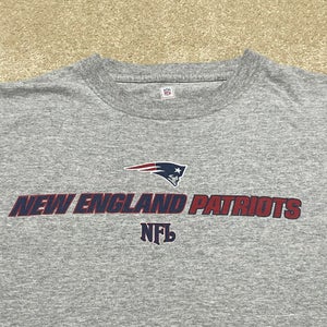 New England Patriots T Shirt Men XL Adult Gray NFL Football Retro Basic USA