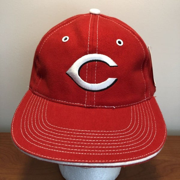 Vintage Cincinnati Reds Sports Specialties Plain Logo Pinstripe Snapback Hat