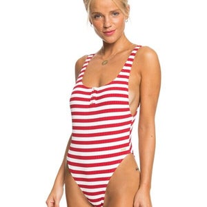 Roxy Women's Hello July One-Piece Swimsuit M Red ERJX103358
