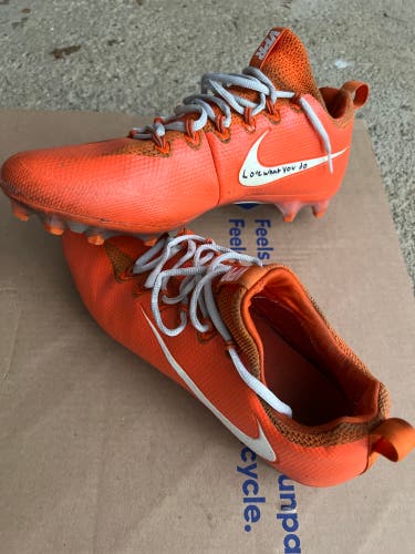 Syracuse Lacrosse Game Worn 1/1 Size 11.5  Nike Vapor carbon Cleats