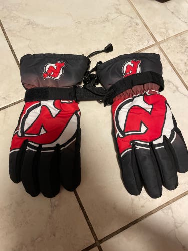 New Jersey Devils Day Adult S/M Winter Gloves