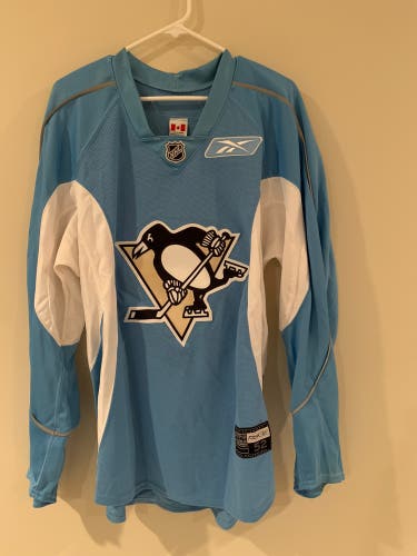 Pittsburgh Penguins Reebok Practice Jersey, Baby Blue