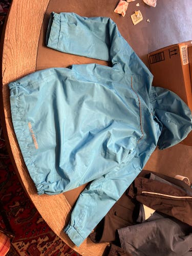 Youth Size 140/10 Rain Coat - Blue Used Large Helly Hansen Jacket