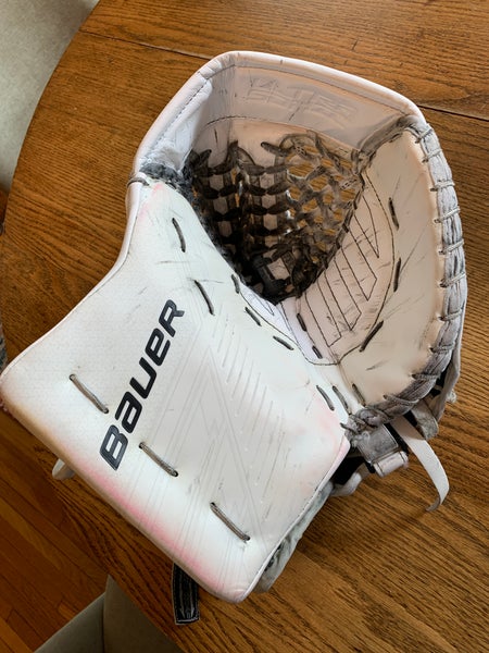 Used Bauer Regular Supreme Ultrasonic Goalie Glove.