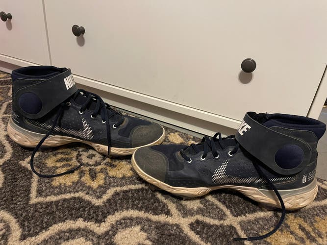 Blue Used Metal Nike Nike Alpha Huarache Elite 2