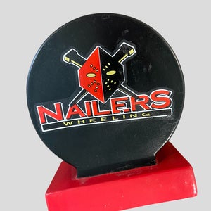 ECHL Wheeling Nailers SGA Hockey Puck Bank