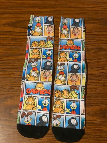 Garfield Cartoons Men’s Large Crew Socks