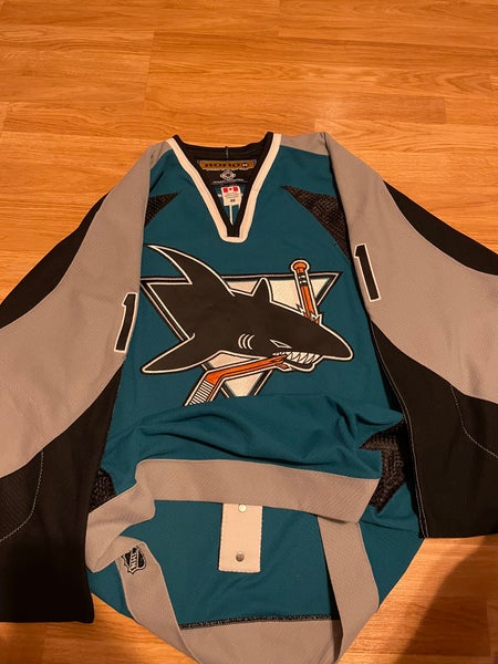 Reebok San Jose Sharks CCM Authentic NHL Hockey Jersey Teal Away 48 Blank