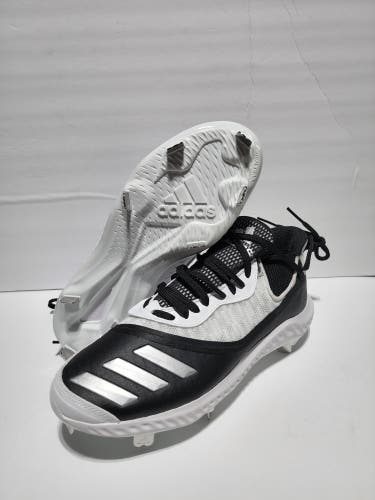 New Adidas Mens Icon V Bounce Baseball Cleats Black White EE4131 Size 9
