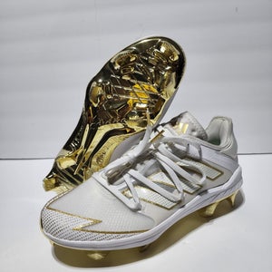 New Adidas Adizero Afterburner 7 Gold TPU Mens Baseball Cleats Plastic Size 7