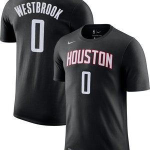 Nike Youth Houston Rockets RussellWestbrook #0 Dri-FITStatement T-Shirt M Black