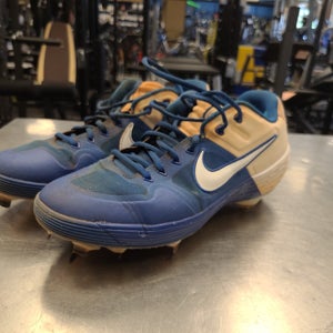 Nike ALPHA HUARACHE ELITE 2 Metal Baseball Cleat BLUE WHITE CI2226-400 Size 10.5