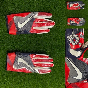 Nike Vapor Jet Fresno State PE Football Gloves- Large