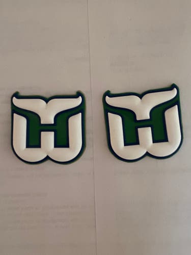 ONE SET LEFT!!!! Official 3D Whalers (hurricanes) Helmet Decals (2 per set)