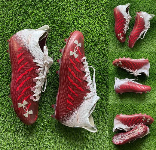 Under Armour Spotlight MC - Maroon & White- Size 10.5