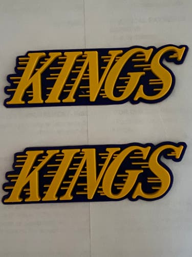 LA kings reverse retro Helmet Decals (2 per set)