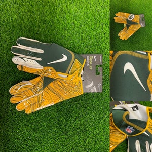 Nike Vapor Jet NFL Green Bay Packer Football Gloves- XL