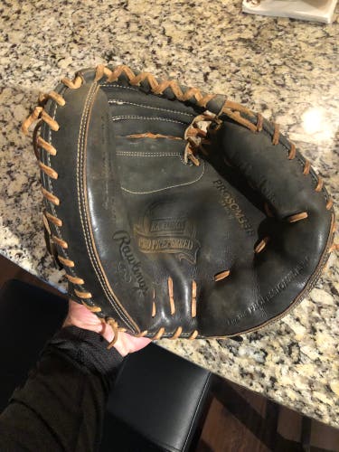 DISCOUNTED 33” Rawlings Pro Preferred Catchers Mit (Webbing Laces Broken)
