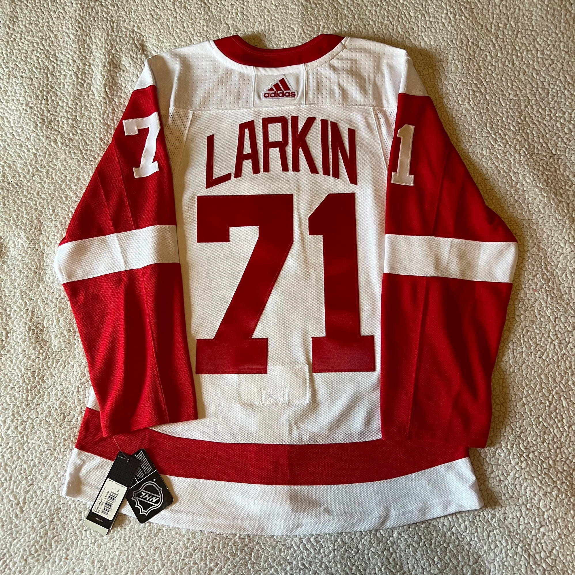 DYLAN LARKIN Signed Detroit Red Wings Red Adidas PRO Jersey