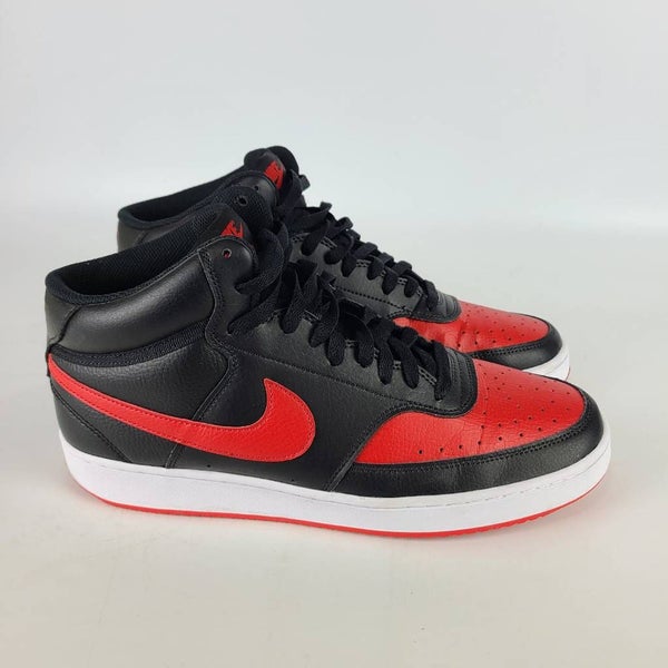 Nike Mens Court Vision Mid Bred Sneakers Black DM8682-001 Basketball ...