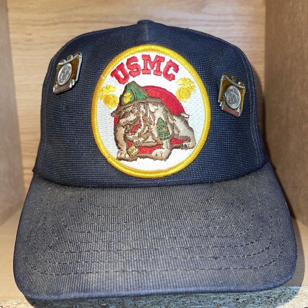 Vintage US Marine Corps USMC Bulldog Patch Hat Cap Snapback