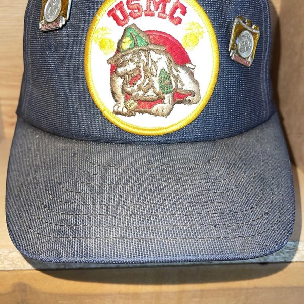 Vintage US Marine Corps USMC Bulldog Patch Hat Cap Snapback