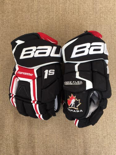 Rare TEAM CANADA Bauer Supreme 1S Pro Stock Hockey Gloves 13"