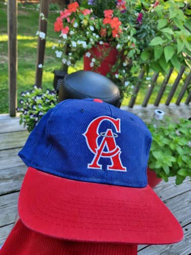 Vintage California Angels MLB Sports Baseball Plain Logo Hat Cap Vtg Snapback
