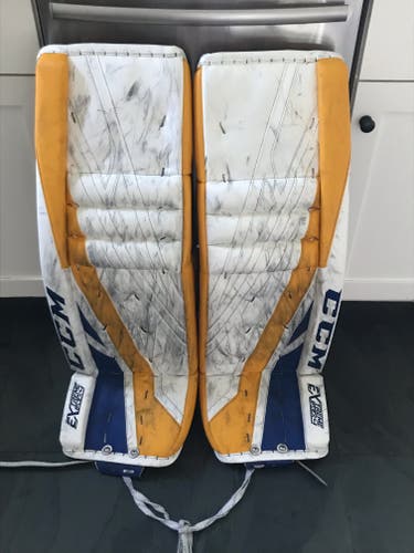 Used 34" CCM Eflex4 Goalie Leg Pads