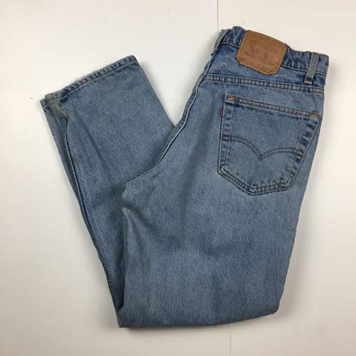 Vintage Levi's 550 Relaxed Fit Blue Denim Jeans Light Wash Made in USA 36x30