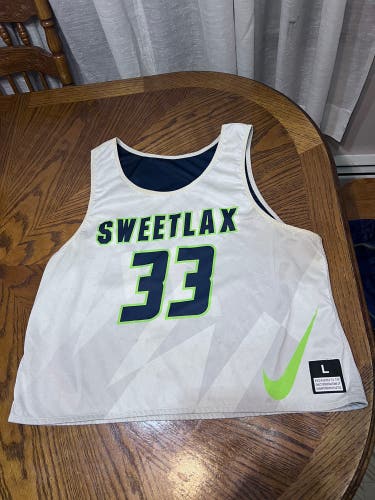 Sweetlax Upstate Lacrosse Reversible Nike Pinnie Size Large