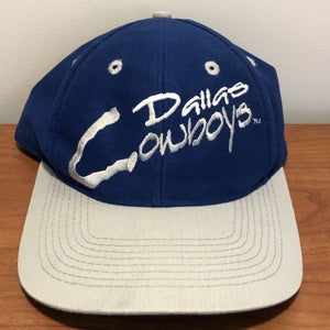 Dallas Cowboys Hat Snapback Cap Blue Vintage 90s NFL Football Retro LOGO 7 USA