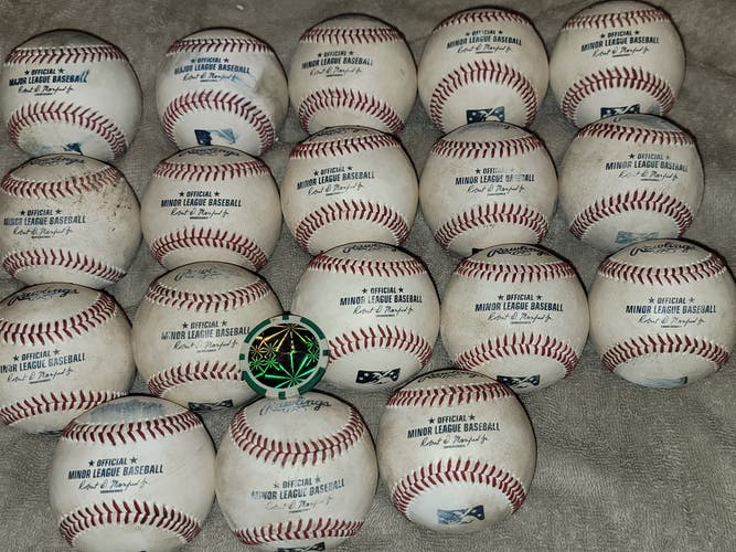 Used Rawlings Official Minor League Baseballs 18 Pack