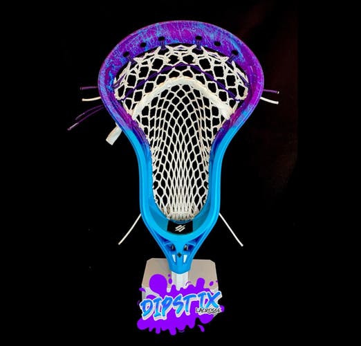 New StringKing Strung Mark 2V Head - Custom Hyper Blue and Purple Speckle Dye