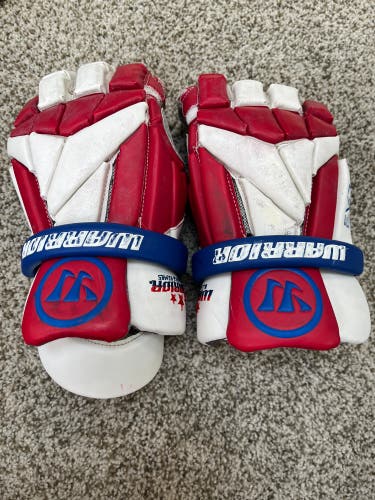 Used Warrior  Evo Lacrosse Gloves