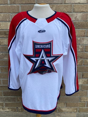 AK Allen Americans ECHL Pro Stock Game Blank Jersey White 8752
