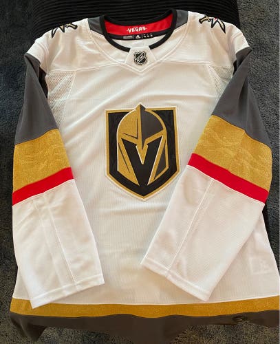 Adidas Vegas Golden Knight Away Austhentic Jersey  NWOT- White, Size 46