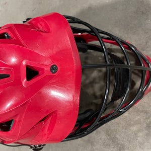 Used Red Cascade R Goalie Helmet
