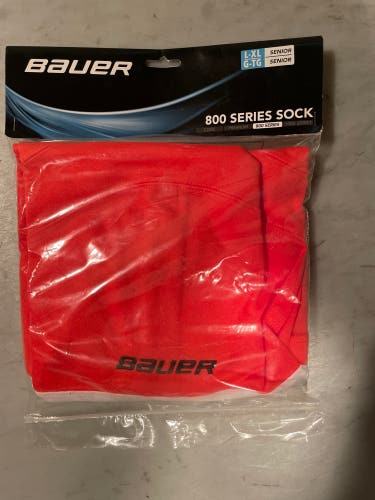 Orange New Large Bauer Socks