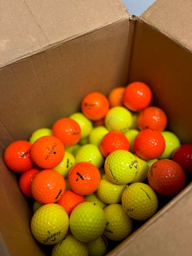 15 Used Colored Yellow/Orange Assorted Golf Balls