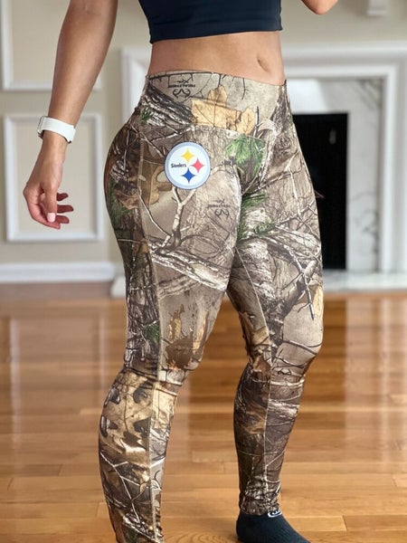 Pittsburgh Steelers NFL Realtree Camo Camouflage Fitted Leggings